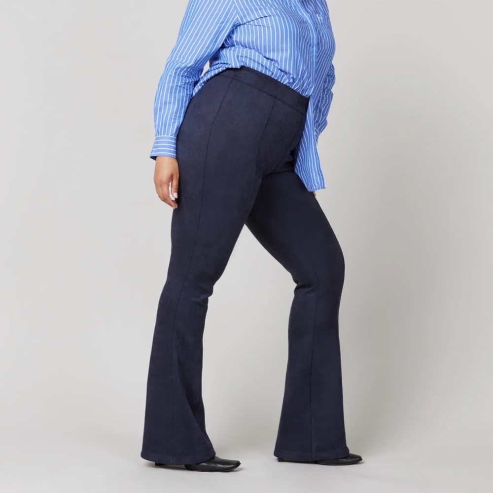 NWT Spanx Faux Suede Flare Pants-L